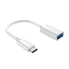 White USB-C to USB-A adapter cable with a USB-A connector.