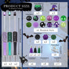 A collection of Halloween DIY bead pens featuring various charms, including witches, bats, and colorful beads.