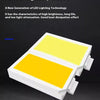A yellow SMD floodlight lamp bead product shown in a white housing on a dark background.