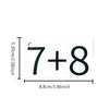 A black card showing the addition problem 7 plus 8.