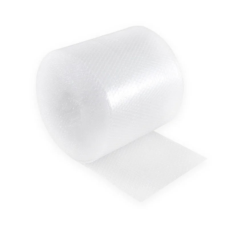 A white thickened bubble wrap roll used for shockproof cushioning packaging.