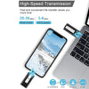 A 4-in-1 USB 3.0 flash drive is shown transferring files between a smartphone, laptop, and other devices.