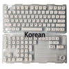 Set klarer PBT-Tastenkappen für mechanische Tastaturen, mit Standard- und koreanischen Layouts.