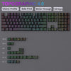 Eine Sammlung personalisierter doppelter Druck-Keycaps für mechanische Tastaturen, die verschiedene Profile und Tastenkits ze
