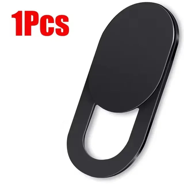 One piece black universal camera privacy slider for mobile and laptop