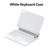 Estuche blanco para teclado de iPad, mostrando el teclado completo y la funda protectora.