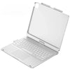 A white 360° rotating keyboard case with a trackpad for an iPad Pro or Air.