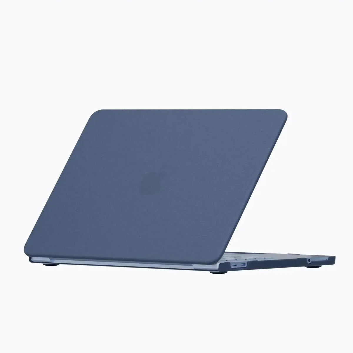 Estuche protector azul oscuro para portátil MacBook Neo.