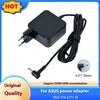 Black power adapter for ASUS laptop, featuring a 4.0*1.35mm connector and supporting OEM/ODM customization.
