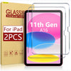 A box containing two high-definition tempered glass screen protectors for an iPad 11th Gen A16
