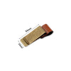 A handmade brass pen holder and journal clip shown in a side view with dimension lines.