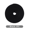 Black reusable hook and loop cable ties in a coil form