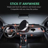 A magnetic car dashboard phone mount is installed on a vehicle's interior, showing various mounting points.