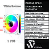 مروحة تبريد ARGB PWM بقضبان هيدروليكية من طراز White Reverse Prism 6PRO مقاس 120 ملم