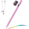 Rosa Universal-Stift mit mehrfarbigem Tip, daneben Ladekabel und Anzeige 86