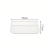 A white foldable wall shelf measuring 18cm long and 11cm deep for no-drill storage.