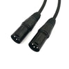 A black shielded XLR audio cable with a connector end shown against a white background.