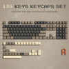 A set of 138 keys keycaps for full-size mechanical keyboards, showing various key layouts and profiles.