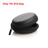 A black EVA bag with a zipper is shown on a white background.