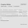 Creamy White OEM profile 113-key translucent side-printed keycaps for mechanical keyboards
