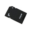 A black multi-function memory card adapter with a lock feature.