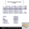 White forged carbon fiber pattern keycaps for mechanical keyboards
