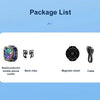 Lista de paquetes que incluye un enfriador para teléfono móvil semiconductor, clips traseros, lámina magnética y cable.