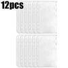 Twelve clear PVC zipper binder pockets designed for storing cash and small items.