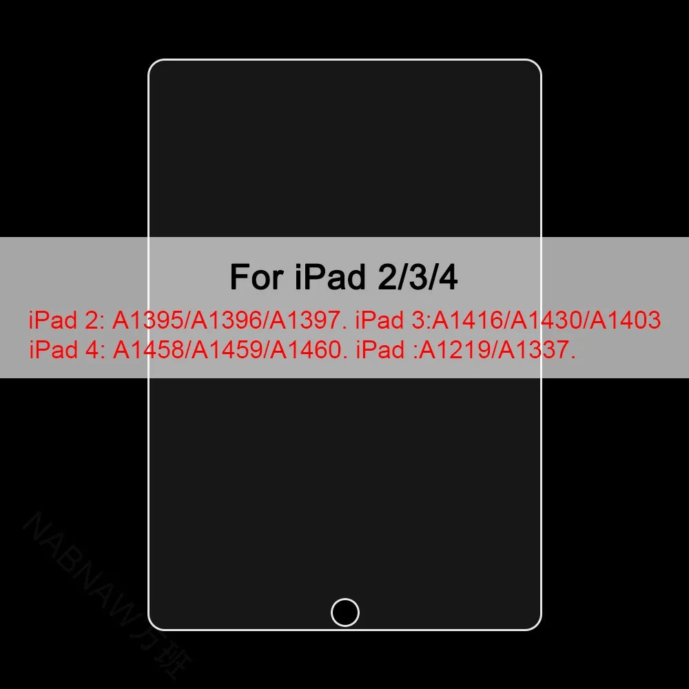 A graphic showing compatibility lists for various iPad models, including iPad 2/3/4.