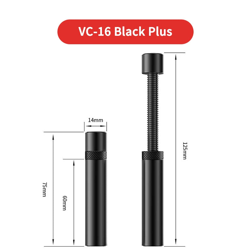 Black Plus VC-16 GPU support bracket with an adjustable magnetic screw mechanism