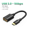 Black PVC cable with UGREEN connectors used for a USB 3.0 to 5Gbps adapter.