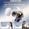 Monster dual magnetic ceramic diaphragm tuning technology for wireless earbuds