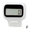 A white digital counter device with a black display and a white body.