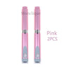 Two pink reusable metal injection pens displayed vertically.