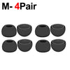 Quatre embouts en silicone de rechange pour AirPods Pro en noir.