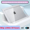 Clear universal laptop cover for a MacBook Air 15-inch model.