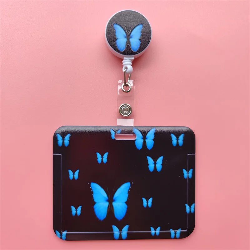 Leopard Retractable Card Holder Clip for Badges and IDs