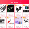 A grid of various USB flash drives and memory cards for sale with prices listed.
