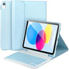A light blue Universal Protective Case with a keyboard for an iPad Air is shown alongside the device.