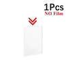 One clear protective card sleeve with no film, measuring 3x4 inches.