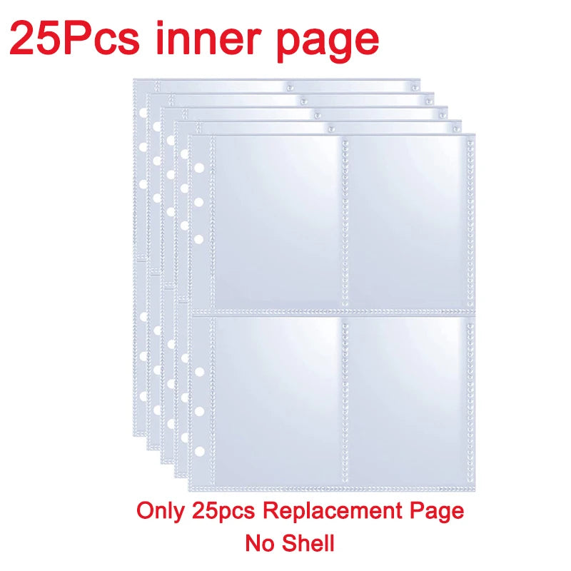 25 pieces of inner replacement page for an A5 photo album binder