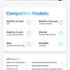 Compatibility chart showing compatible iPad models for the Metapen Air 8 Pro stylus.