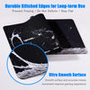 Black gaming mousepad with stitched edges and a smooth surface for long-term use