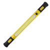 Magnetic rechargeable LED work light with a yellow and black body and a bright white light bar.