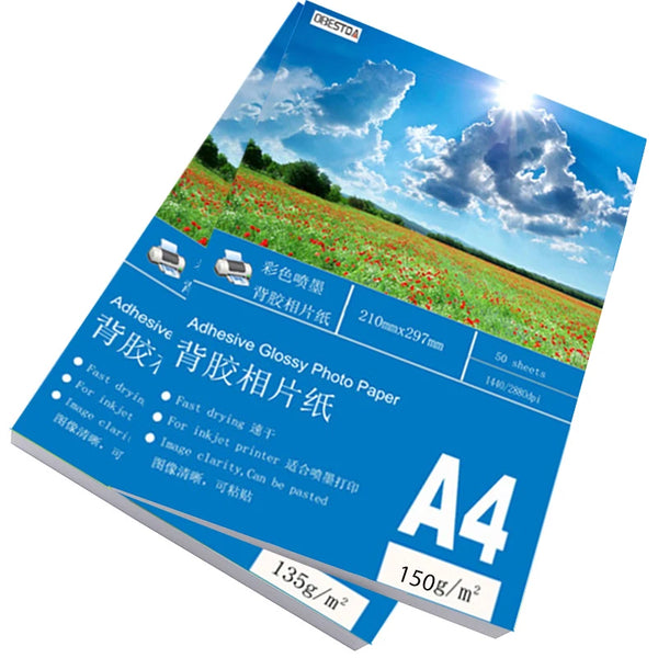 Paket glänzendes Klebefoto-Papier A4 für DIY-Etiketten