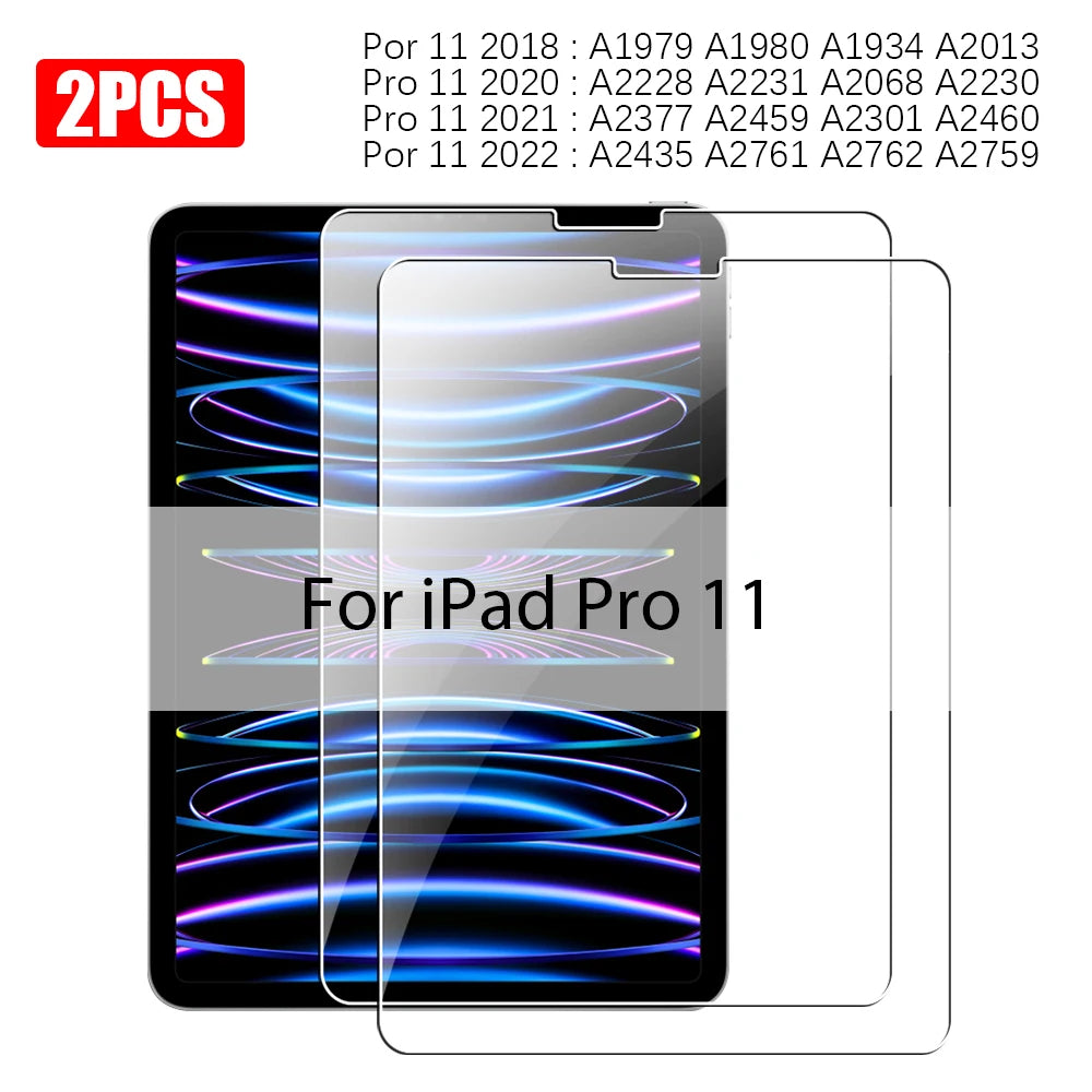 Zwei ultraklare gehärtete Glasschutzfolien für ein iPad Pro 11