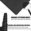 Black mouse pad with a magnifying glass and durable stitched edges