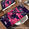 A vibrant Spider-Man anime desk mat featuring a superhero in a dynamic pose on a wooden desk.
