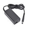 Black high-power AC adapter with a cable and plug for laptops