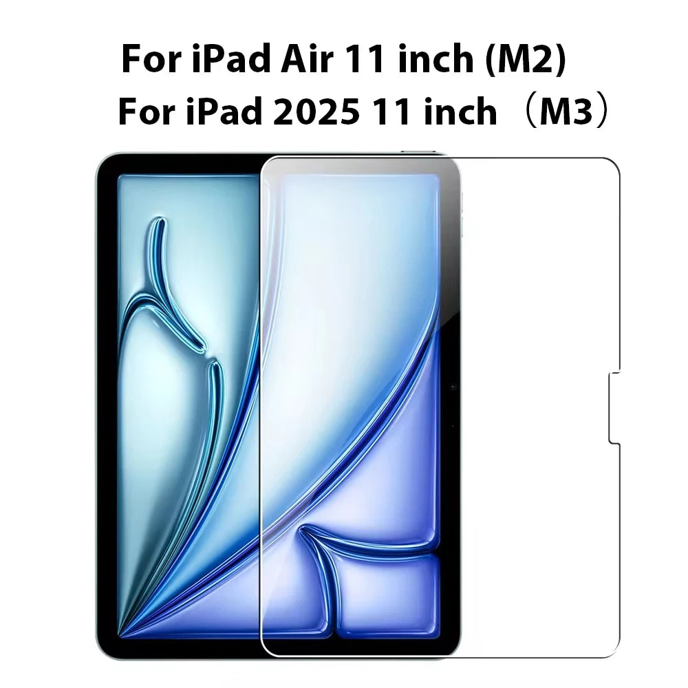 Universal tempered glass screen protector for iPad Air 11 inch M2 and iPad 2025 11 inch M3